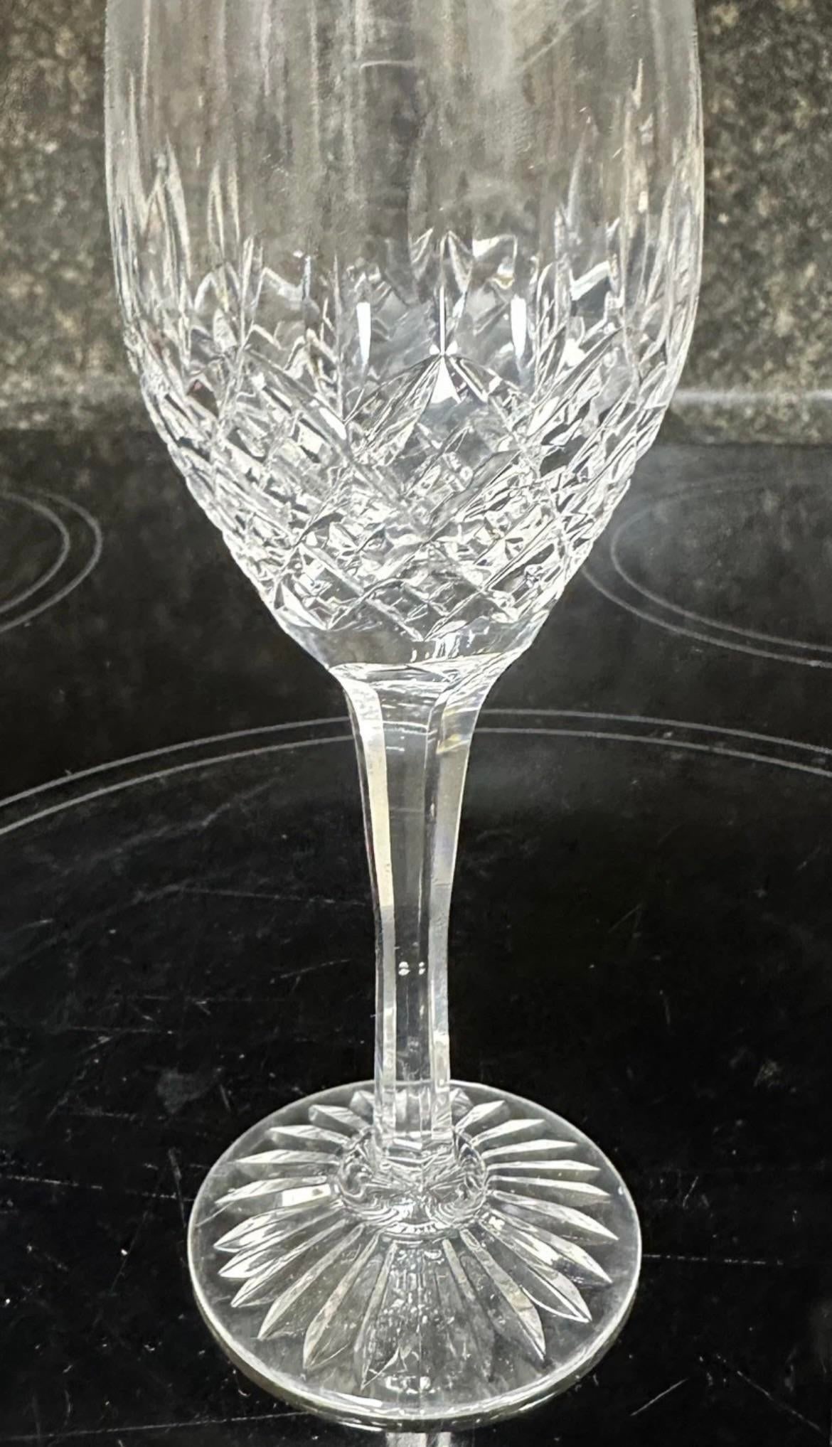 Late 20th Century Atlantis Crystal Ships Decanter and 10 Wine Glasses Made in Portugal- Set of 10 - 5