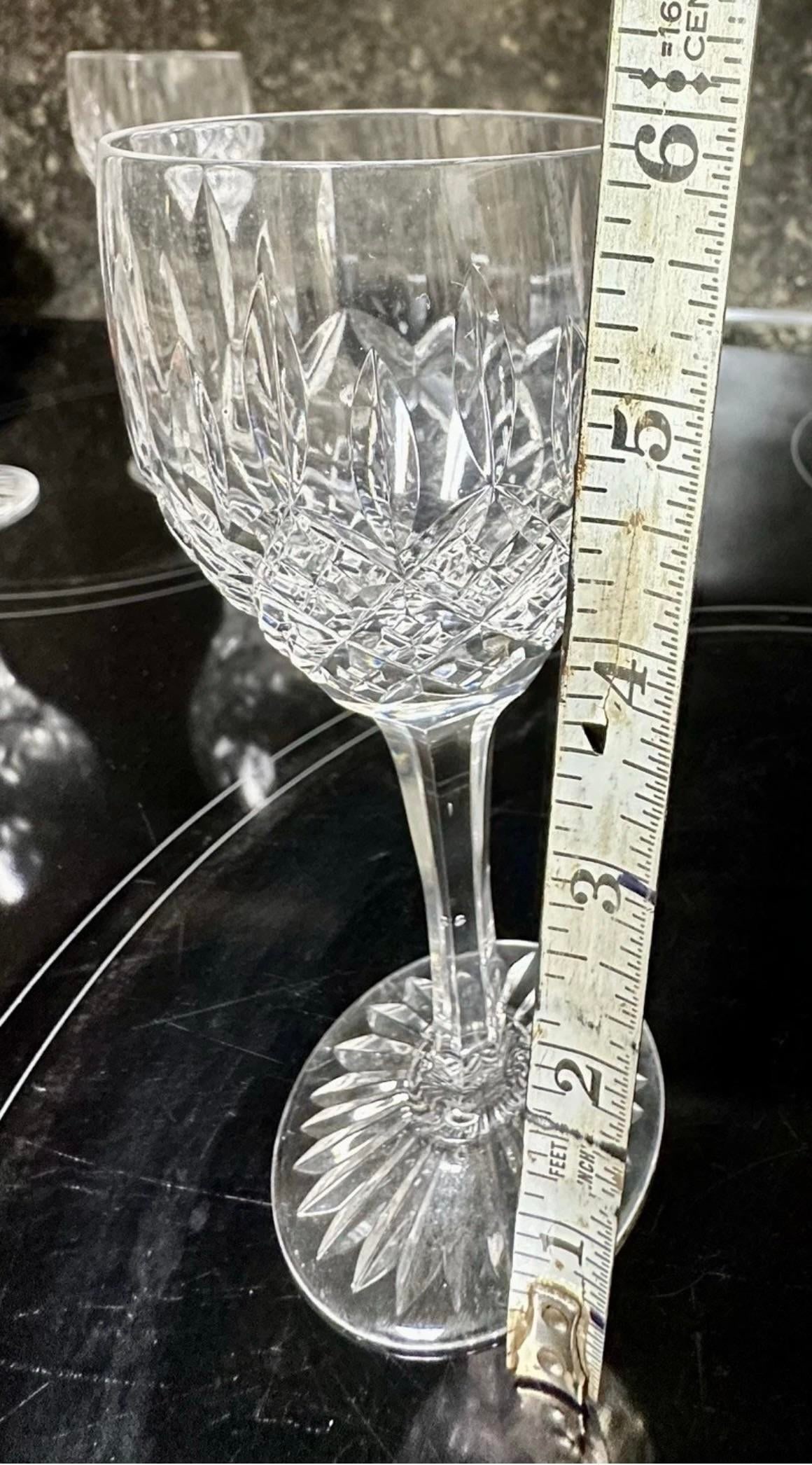 Late 20th Century Atlantis Crystal Ships Decanter and 10 Wine Glasses Made in Portugal- Set of 10 - 6