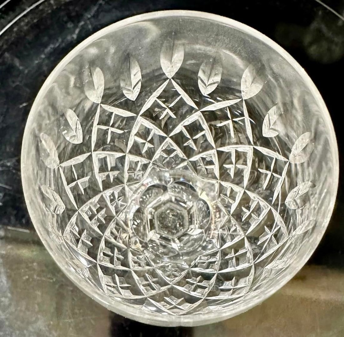 Late 20th Century Atlantis Crystal Ships Decanter and 10 Wine Glasses Made in Portugal- Set of 10 - 8