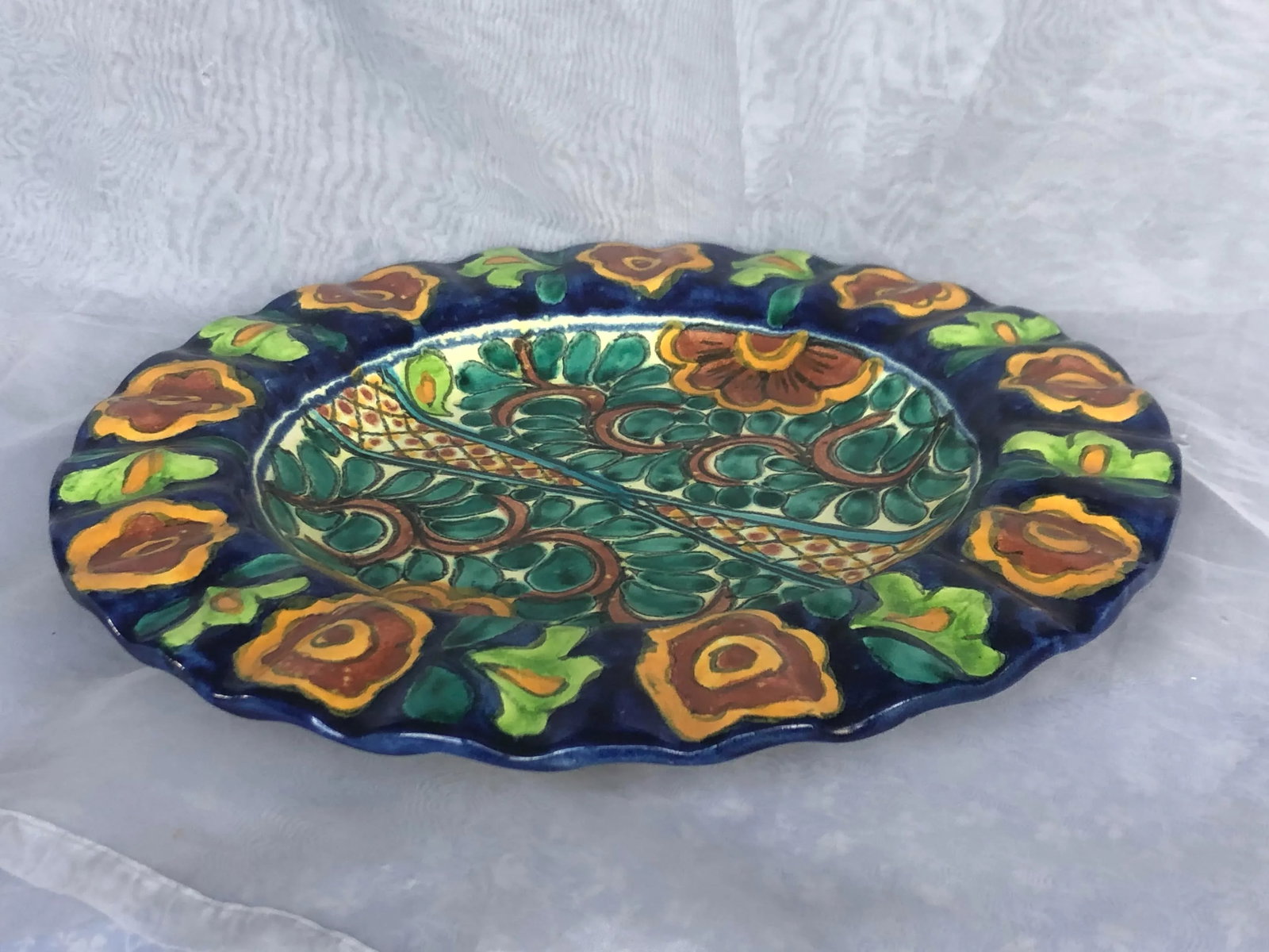 1970s Decorative Spanish Pottery Bowl - 12