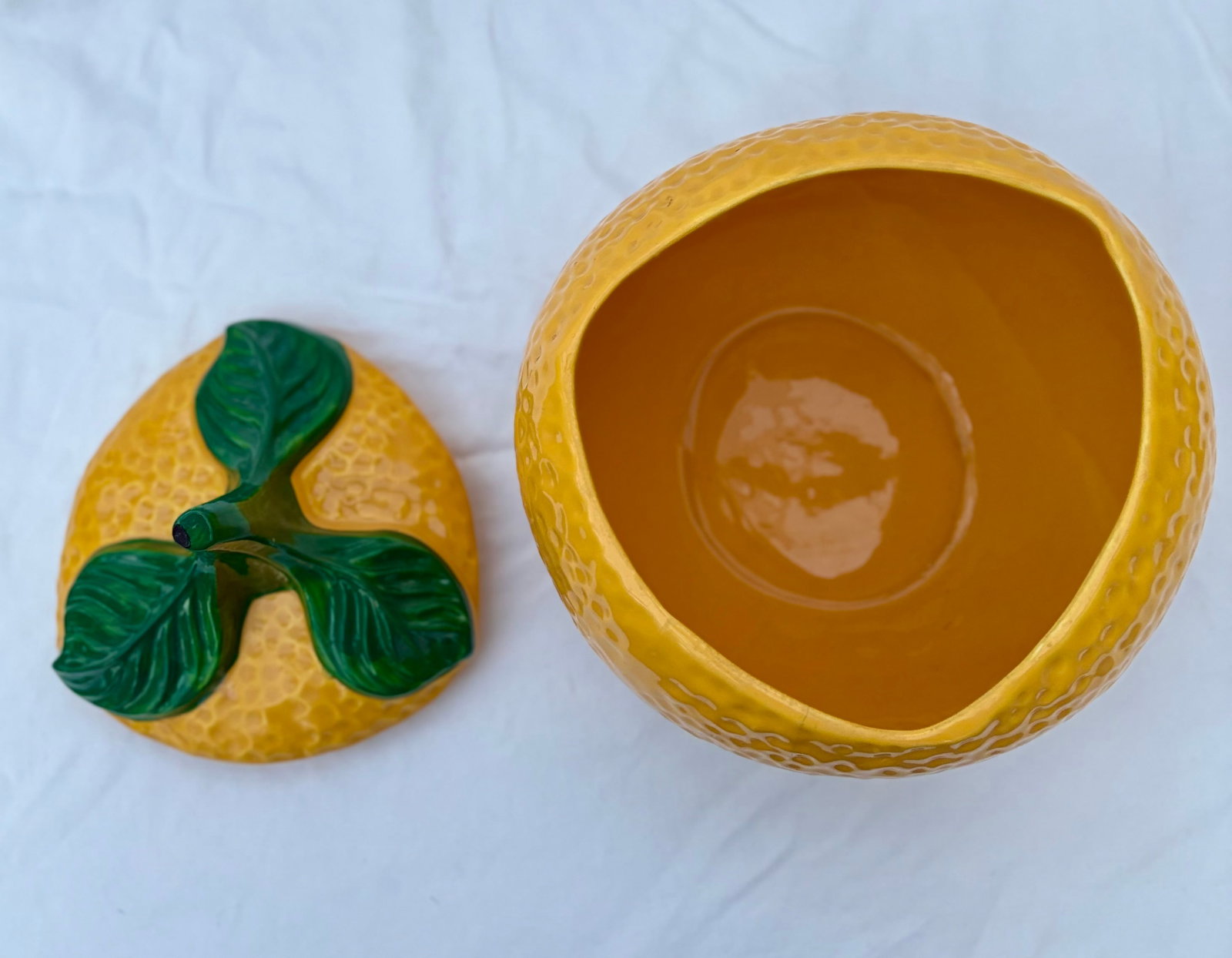Mid 20th Century McCoy Citrus Chic California Orange Shaped Ceramic Cookie Jar - 8