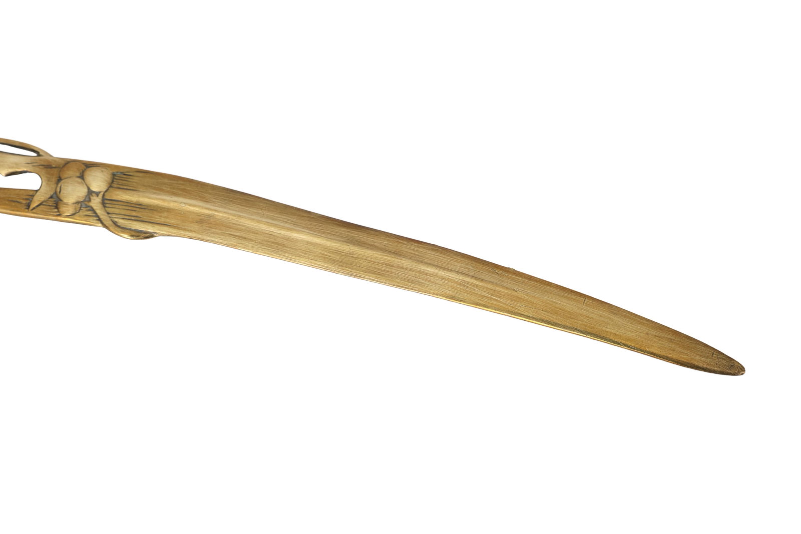 Art Nouveau Brass Letter Opener Signed Ges. Gesch - Vintage 1905 - 3