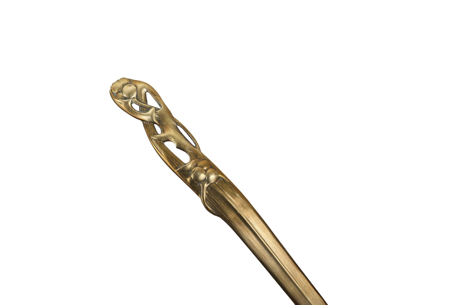 Art Nouveau Brass Letter Opener Signed Ges. Gesch - Vintage 1905 - 4