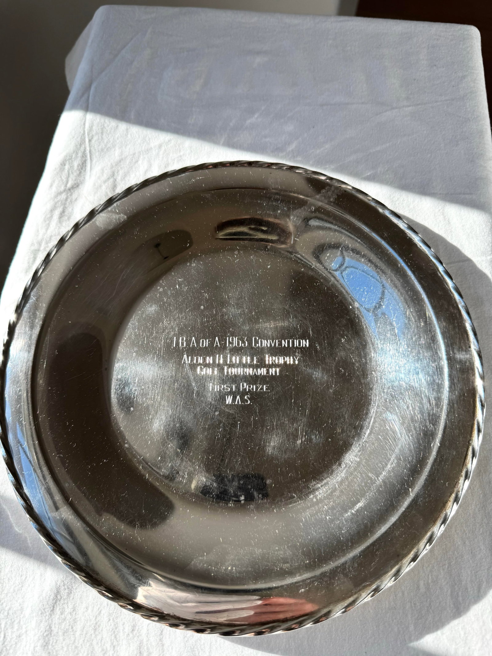 Vintage 1963 Iba Alden H. Little 1st Prize Golf Trophy - Towle Sterling Silver - 2