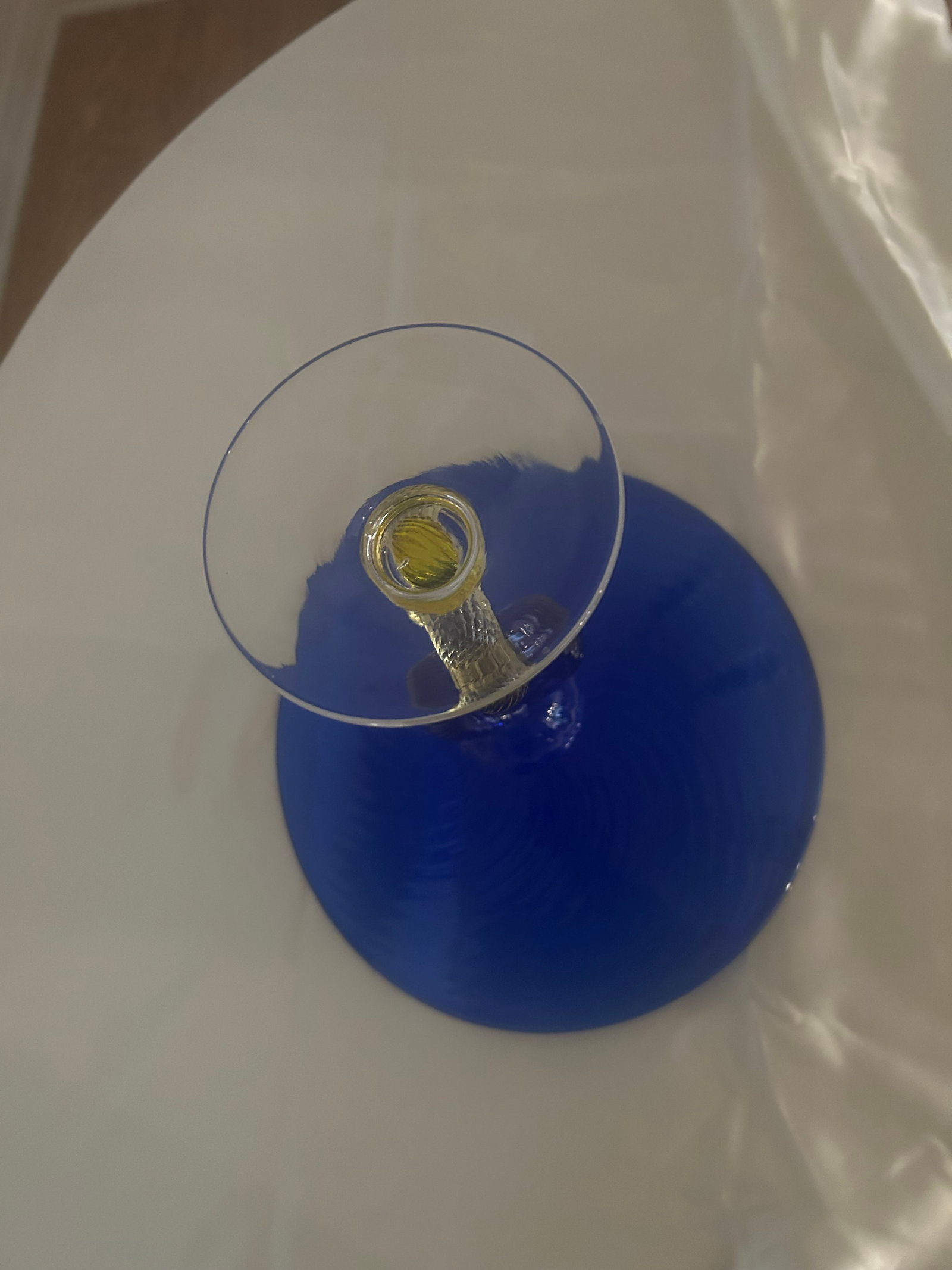 Architectural Cobalt Blue Studio Art Glass Centerpiece 1980-1990 - 4