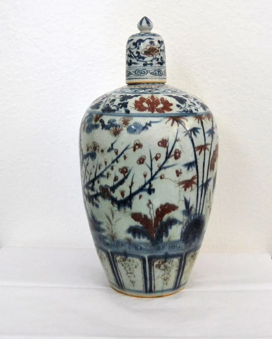 Kakiemon Style Ovoid Large Lidded Floor Vase Bottle Pot Decorated Meiji Imari-Style - 9