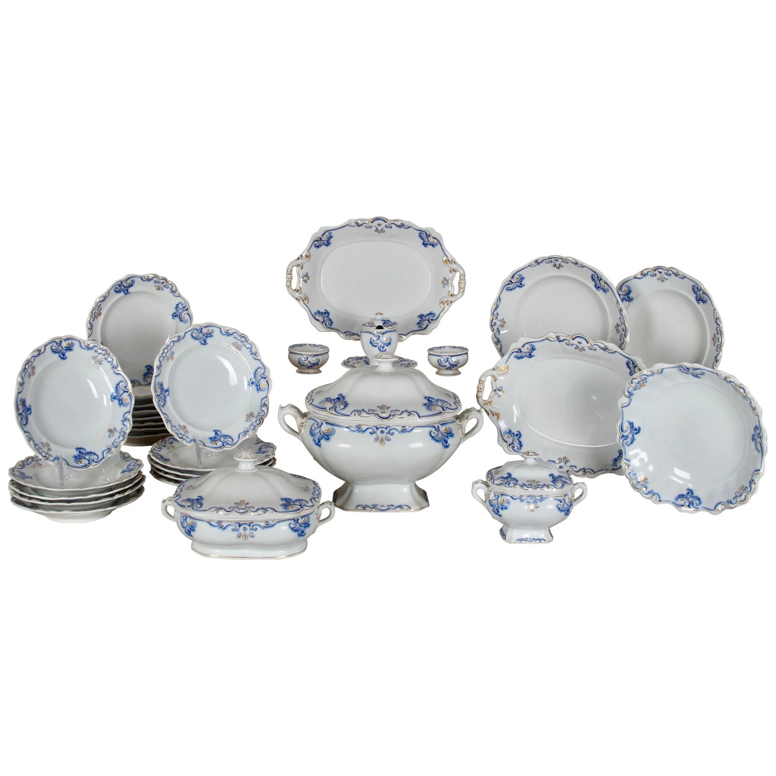 1851 Imperial Vienna Porcelain - Service for 18, 29 Pieces - 13