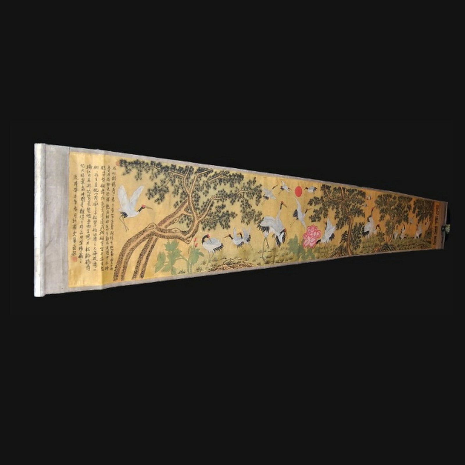 Antique Japanese Handscroll Emaki Kano School Birds and Trees of Summer Season - 13