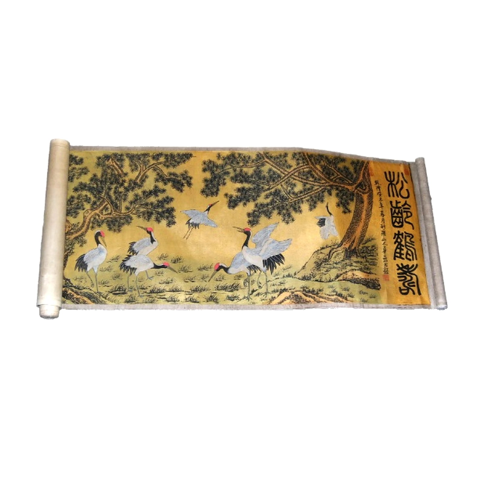 Antique Japanese Handscroll Emaki Kano School Birds and Trees of Summer Season - 2