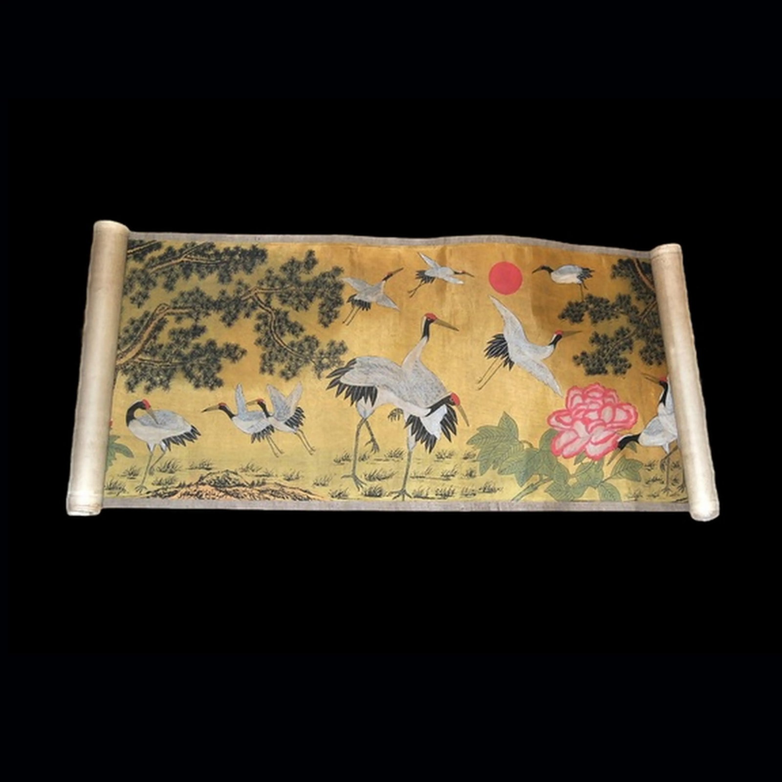 Antique Japanese Handscroll Emaki Kano School Birds and Trees of Summer Season - 4
