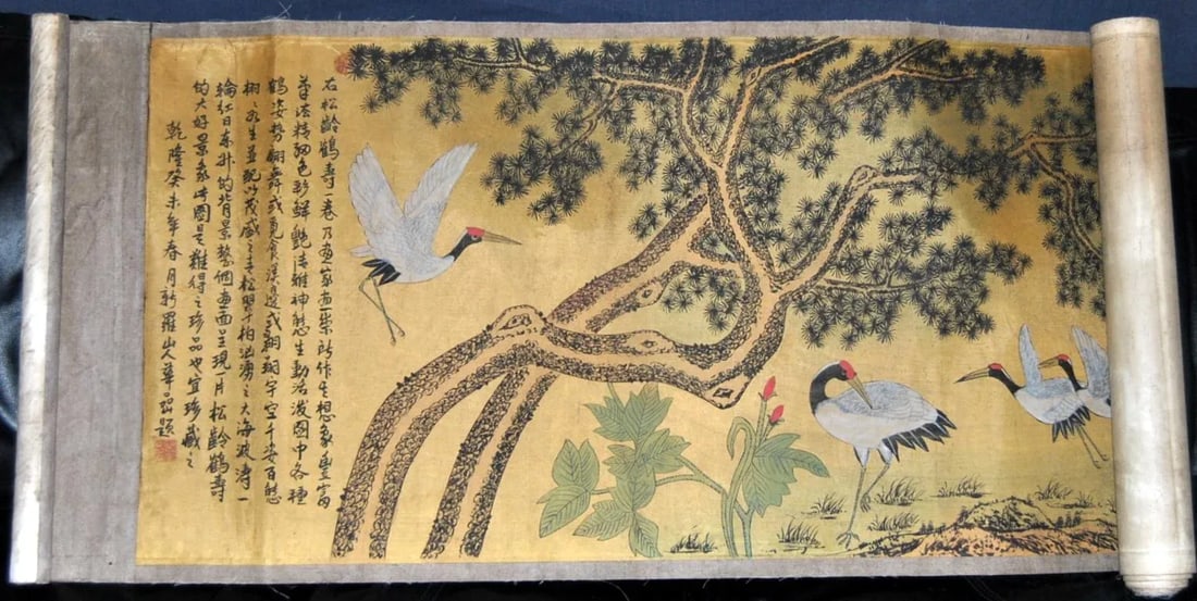 Antique Japanese Handscroll Emaki Kano School Birds and Trees of Summer Season - 5