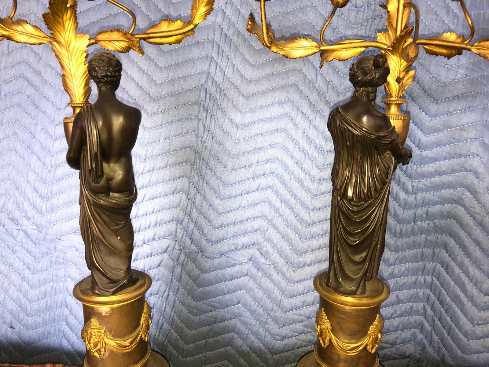 Early 20th Century French Bronze Torcheires - a Pair - 4