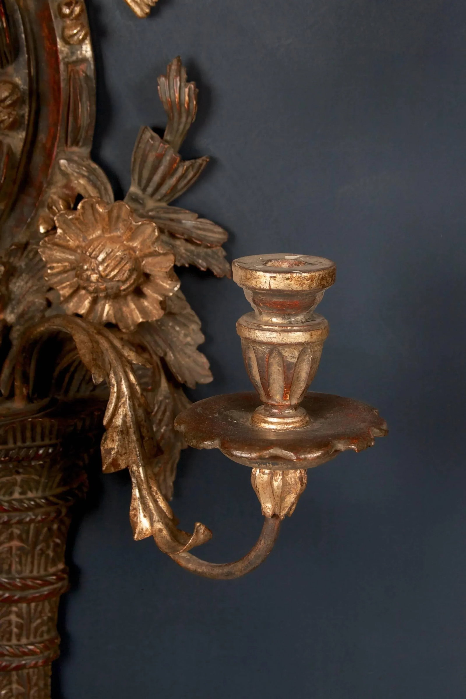 19th Century English Regency Carved Giltwood Sconces or Wall Appliques - A Pair - 11