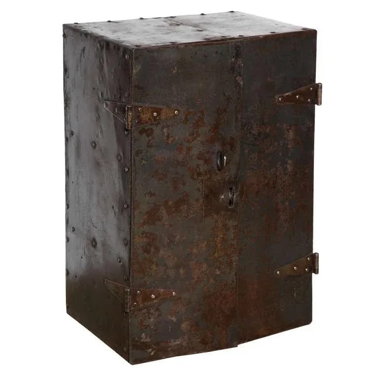 Two Door Industrial Riveted Steel Automotive Locking Tool Cabinet, Circa 1900 - 13