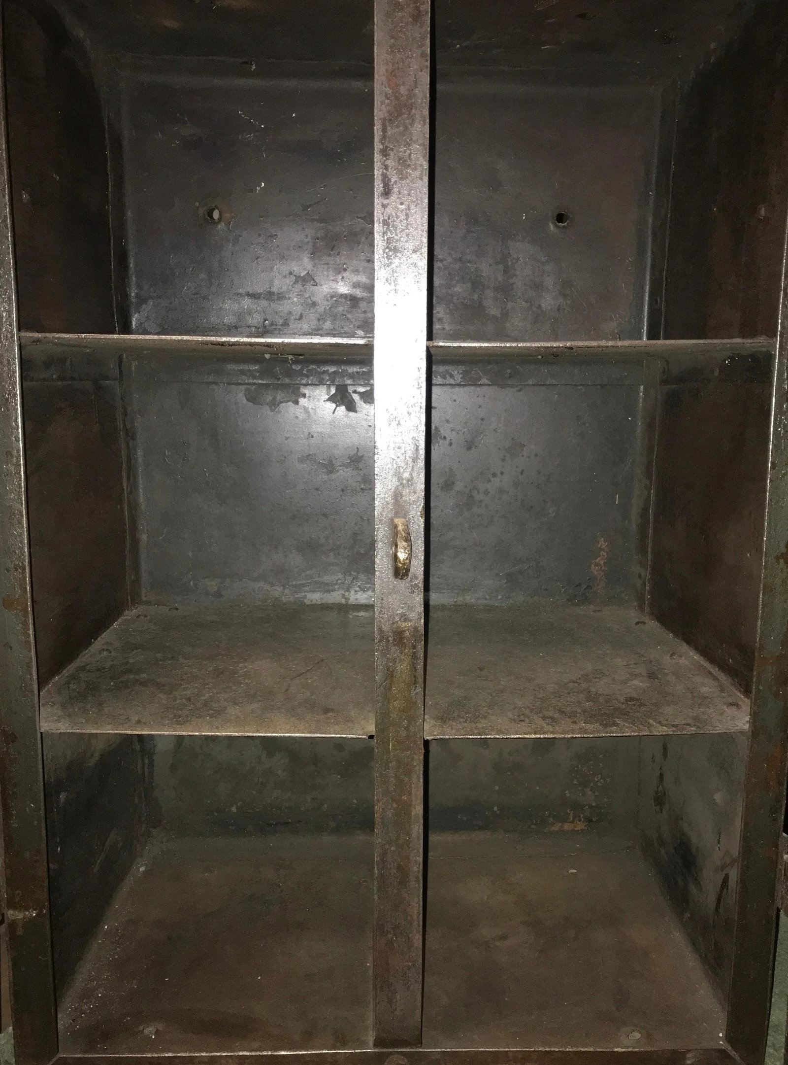 Two Door Industrial Riveted Steel Automotive Locking Tool Cabinet, Circa 1900 - 3
