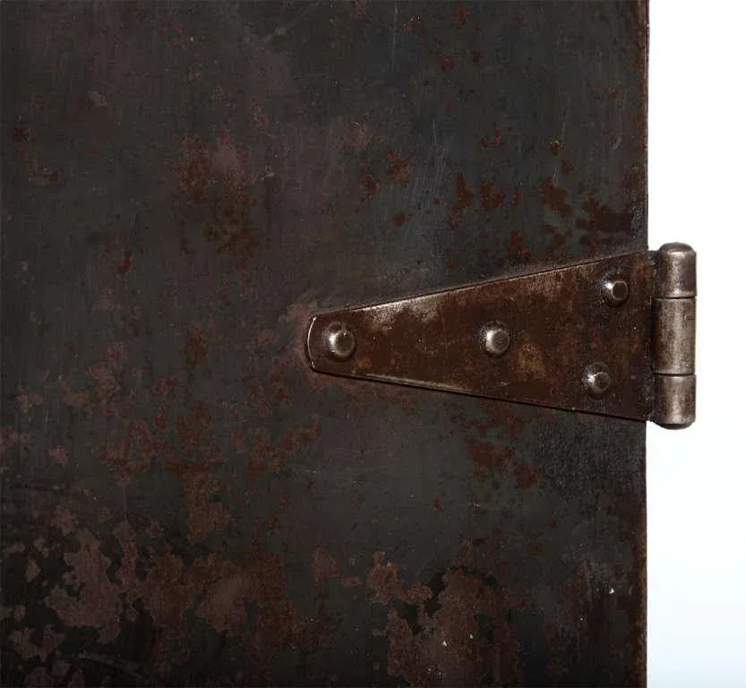 Two Door Industrial Riveted Steel Automotive Locking Tool Cabinet, Circa 1900 - 7