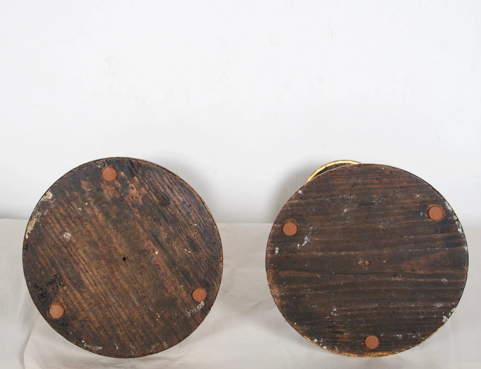 Mid 19th Century Italian Baroque Style Faux Marble Candle Torcheres - a Pair - 6