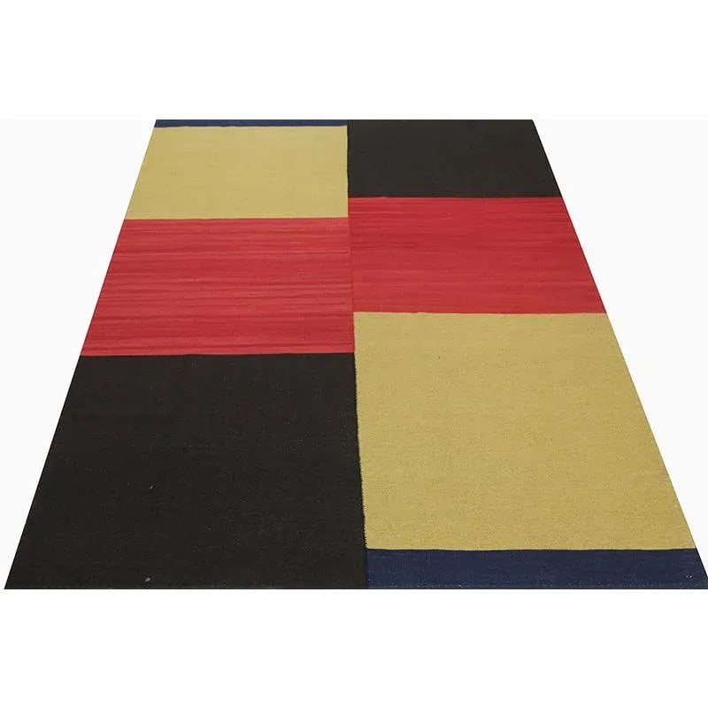 Handwoven Flatweave Scandinavian Style Persian Kilim Area Rug 4'5'' X 6'3'' - 2
