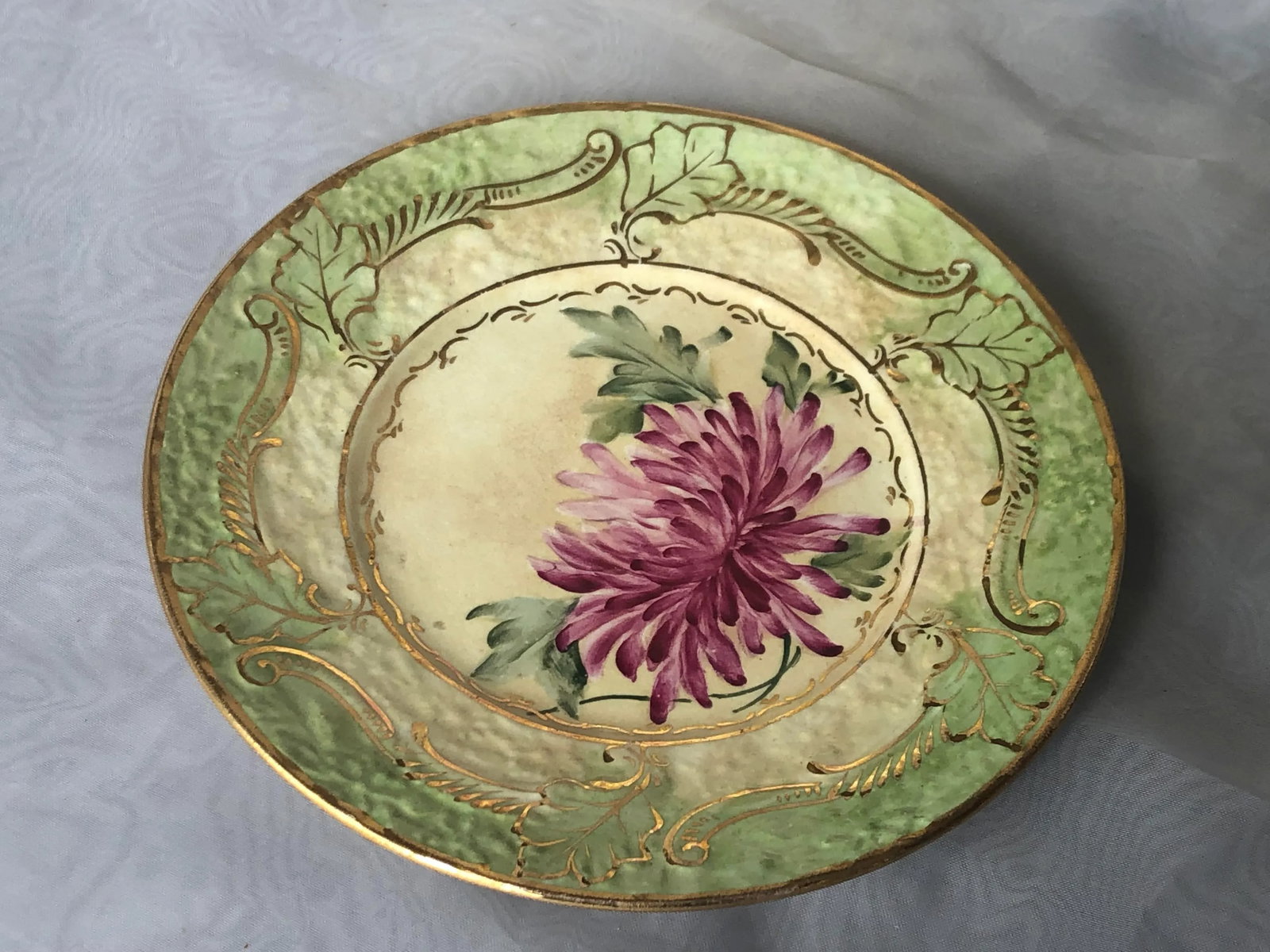 Antique Late 19th Century Decorative Floral Plates - Set of 5 - 6