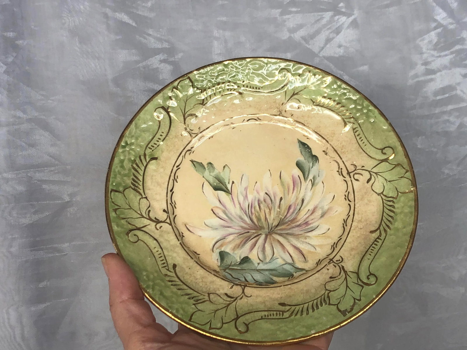 Antique Late 19th Century Decorative Floral Plates - Set of 5 - 7