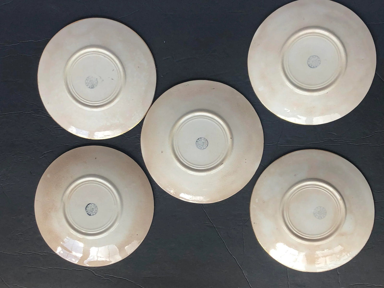 Antique Late 19th Century Decorative Floral Plates - Set of 5 - 9