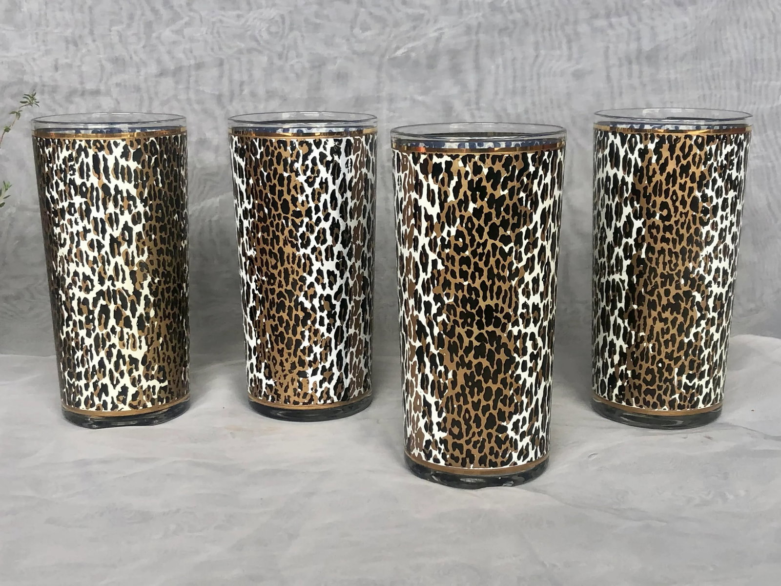 Vintage Culver High Ball Cocktail Glassware Set of 4 - 6