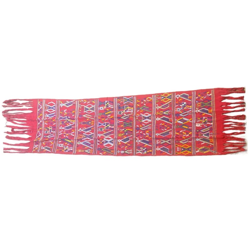 Vintage Hand-Embroidered Guatemalan Textile Throw - 3