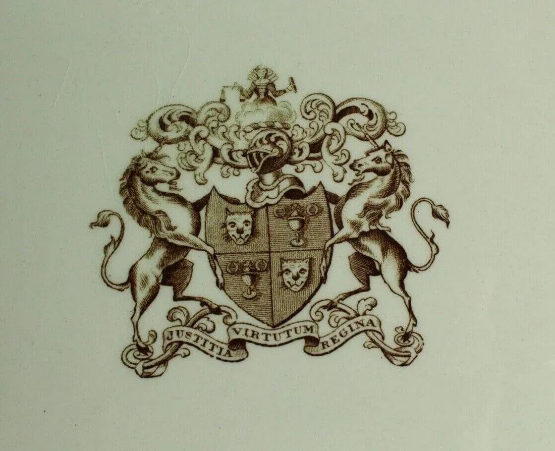 19th Century Copeland Spode Armorial Platter With London Goldsmiths Coat of Arms - 3