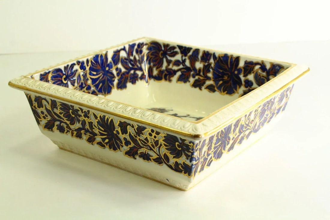 1885-1886 W. T. Copeland & Sons, Imari With Bird Square Bowl Serving Dish - 13