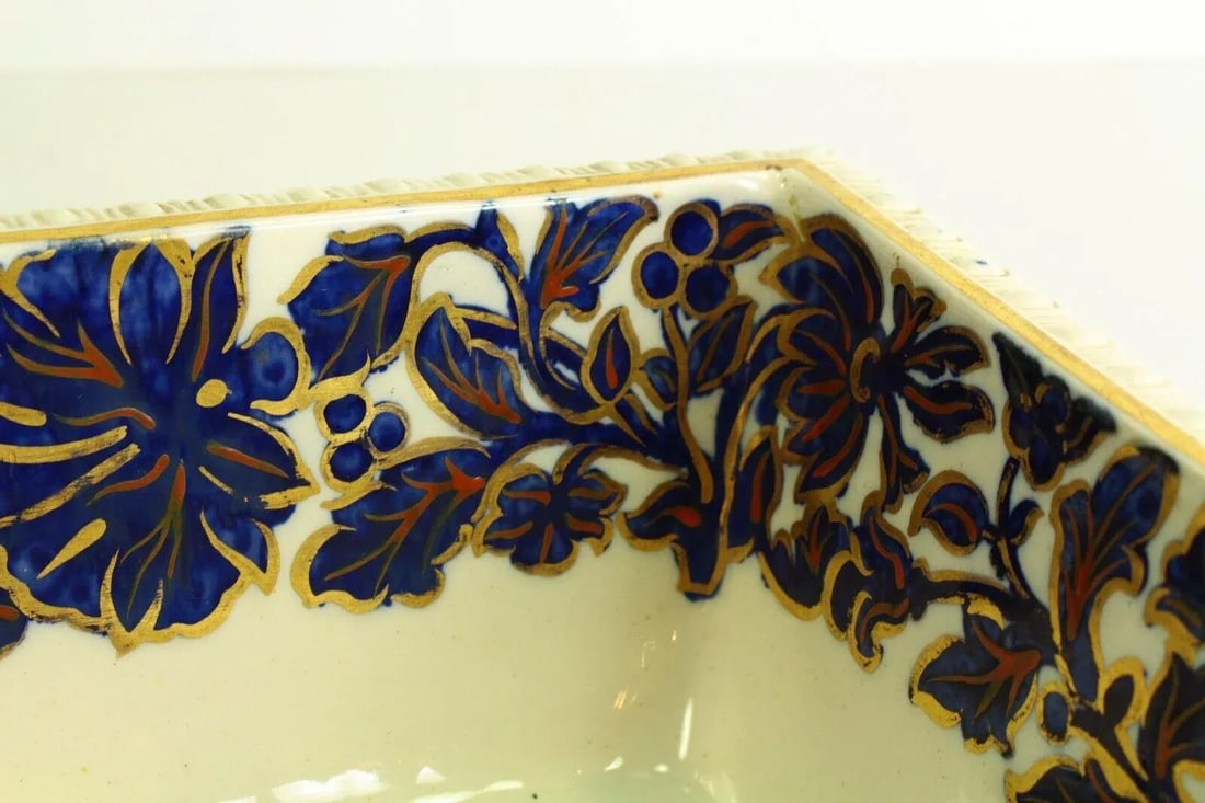1885-1886 W. T. Copeland & Sons, Imari With Bird Square Bowl Serving Dish - 7