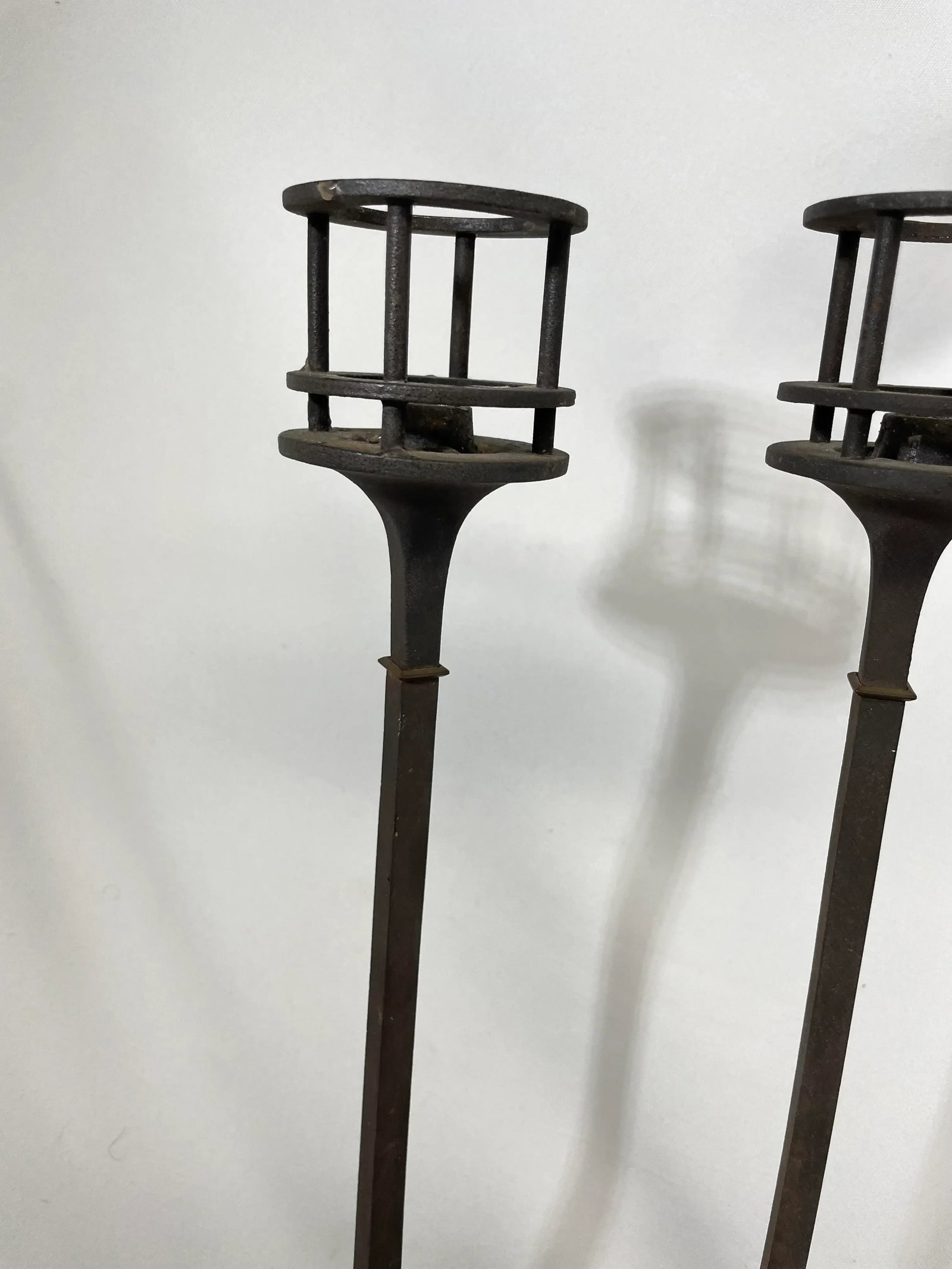 Mid 20th Century Jens Quistgaard Dansk Iron Tall Candle Holders, Denmark - a Pair - 2