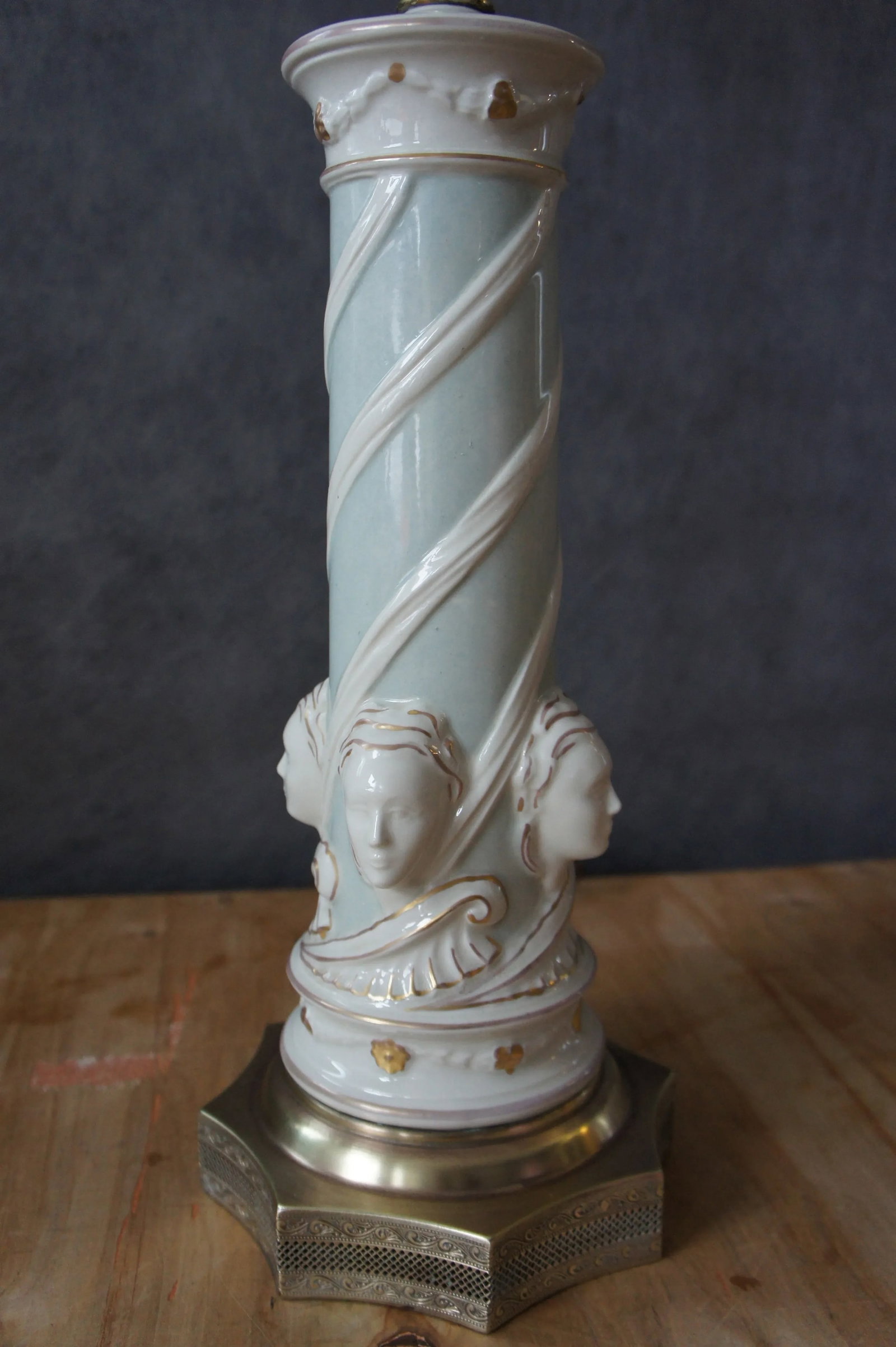 Vintage Rembrandt Porcelain Torchiere Table Lamp - 2