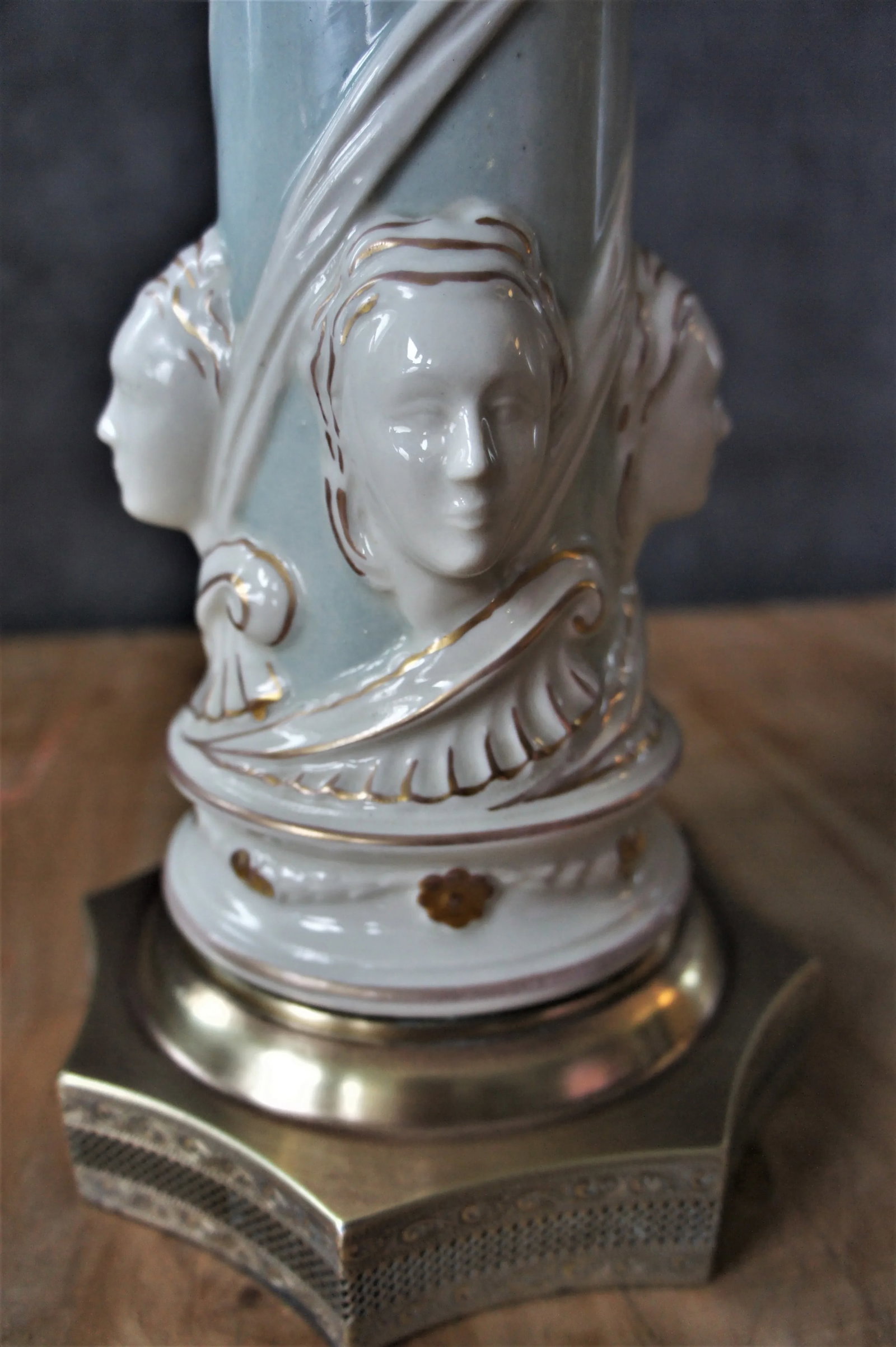 Vintage Rembrandt Porcelain Torchiere Table Lamp - 5