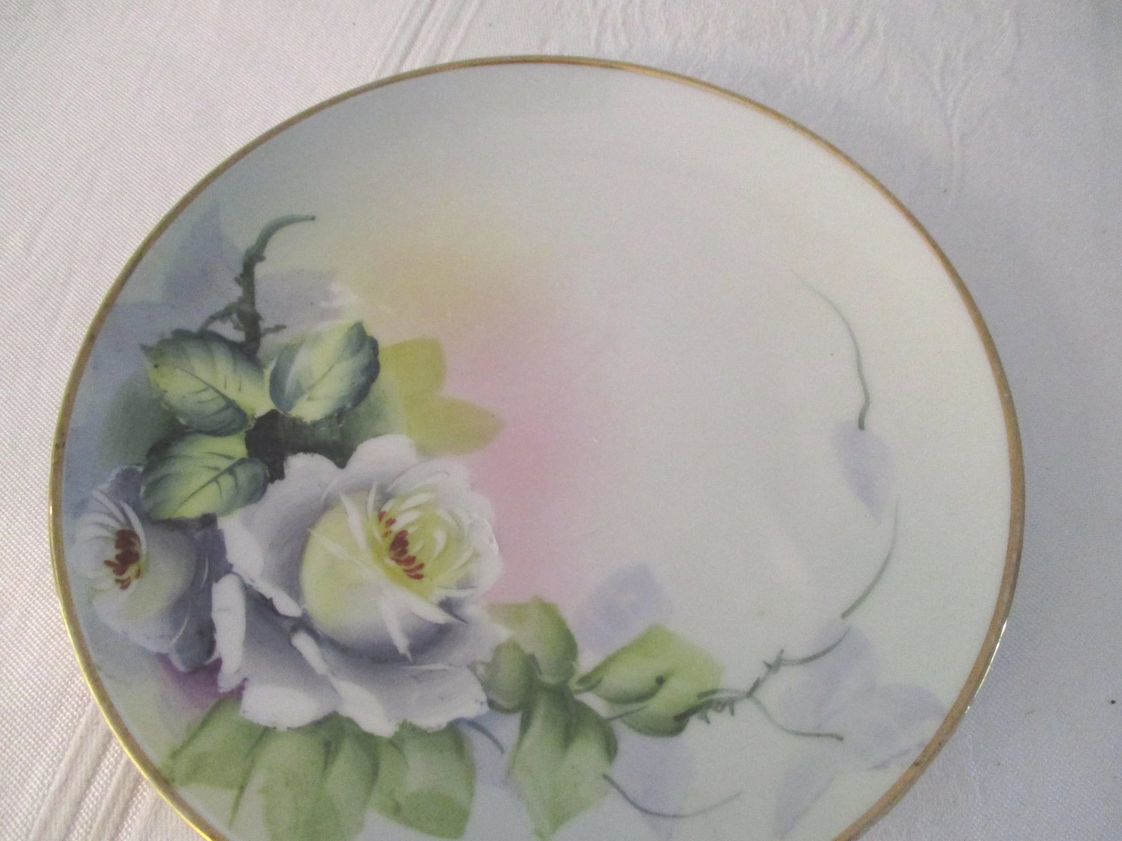 Mid-Century Japanese Hand-Painted Floral Plates, S/10 - 6