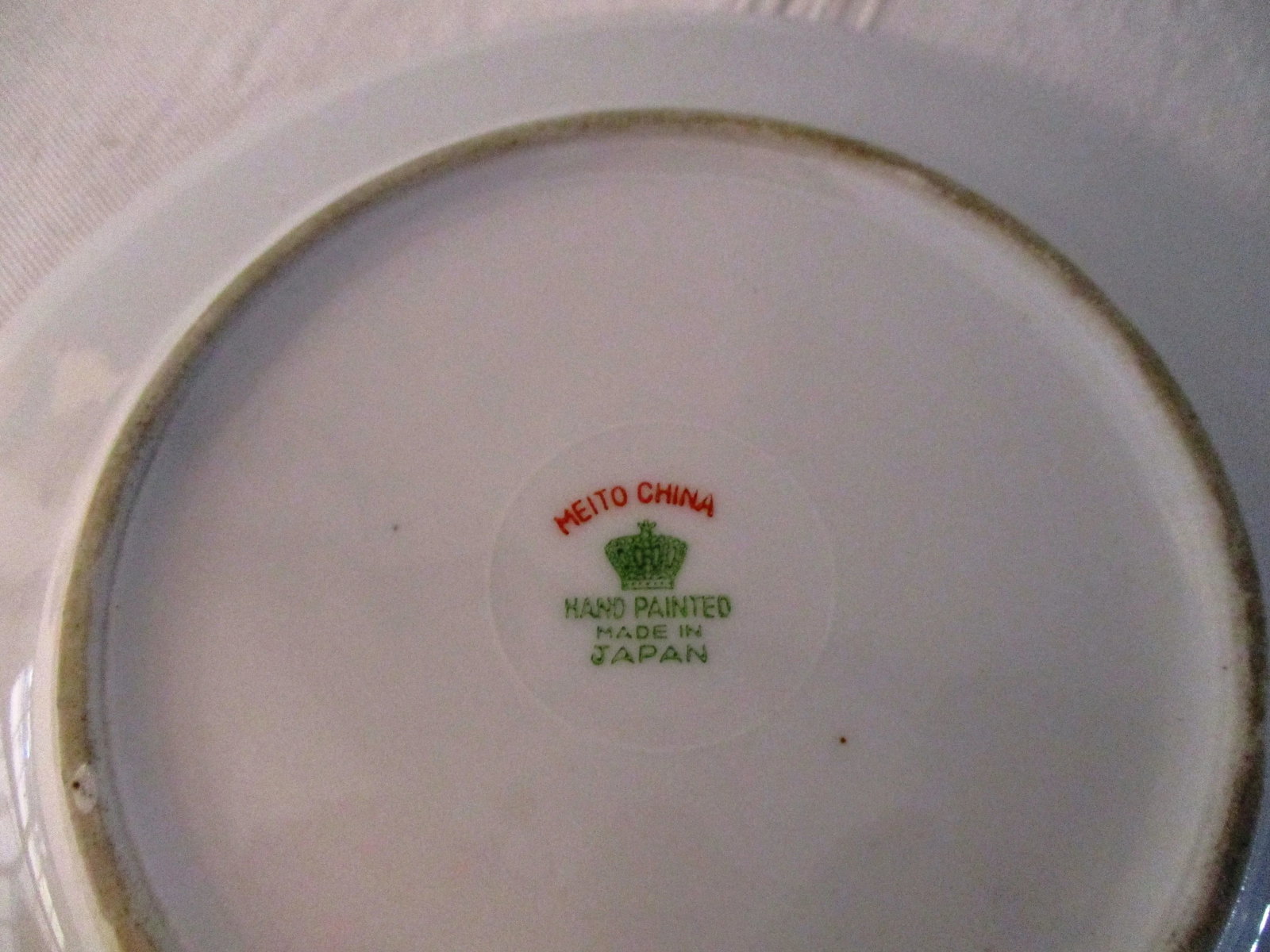 Mid-Century Japanese Hand-Painted Floral Plates, S/10 - 7