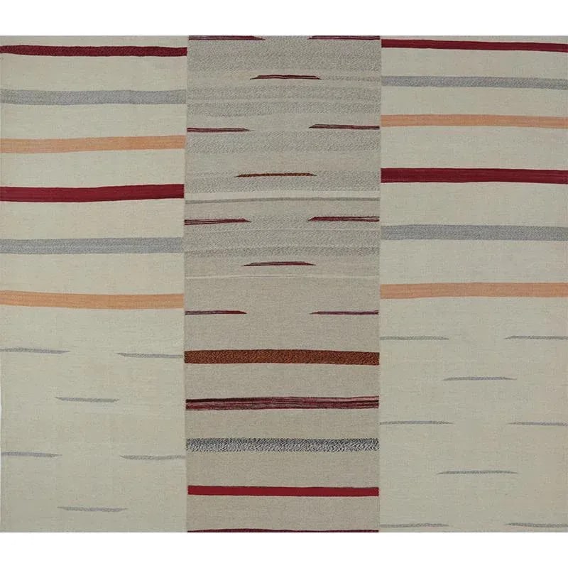 Handwoven Scandinavian Style Persian Kilim Area Rug - 6'5'' X 7'4'' - 7