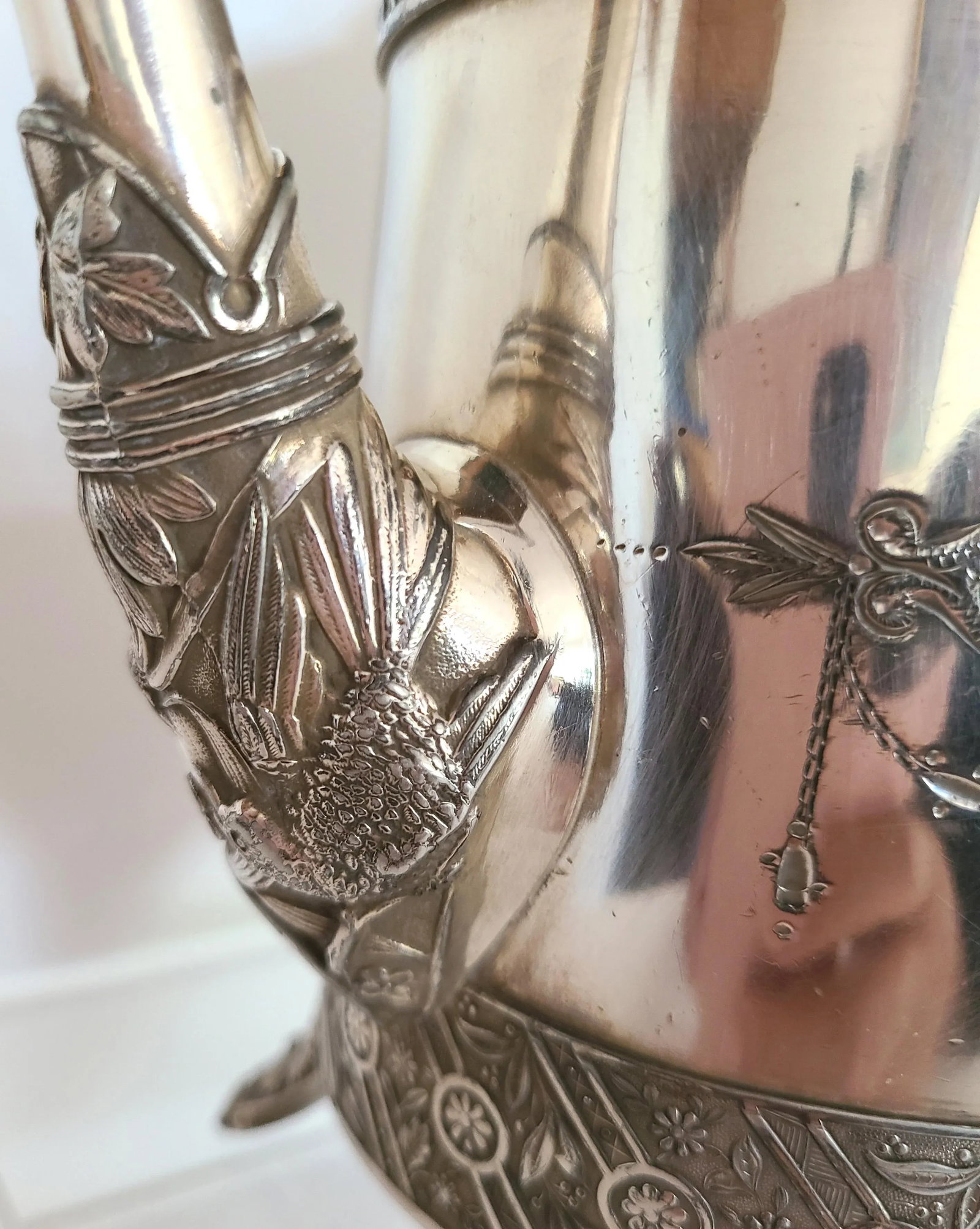 1880s Bridgeport Silver Co. Triple Plate Tea Set- 4 Pieces - 9