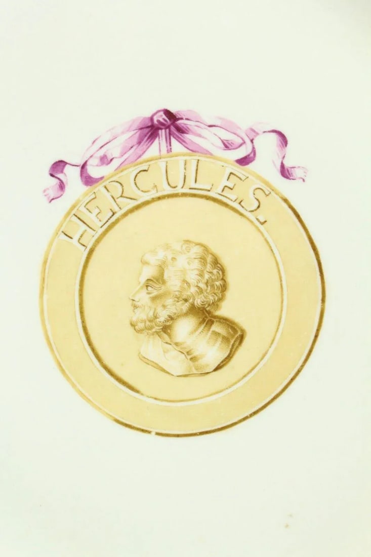 1770-1780 Furstenberg Porcelain Plates, Hercules & Sappho - Set of 2 - 4
