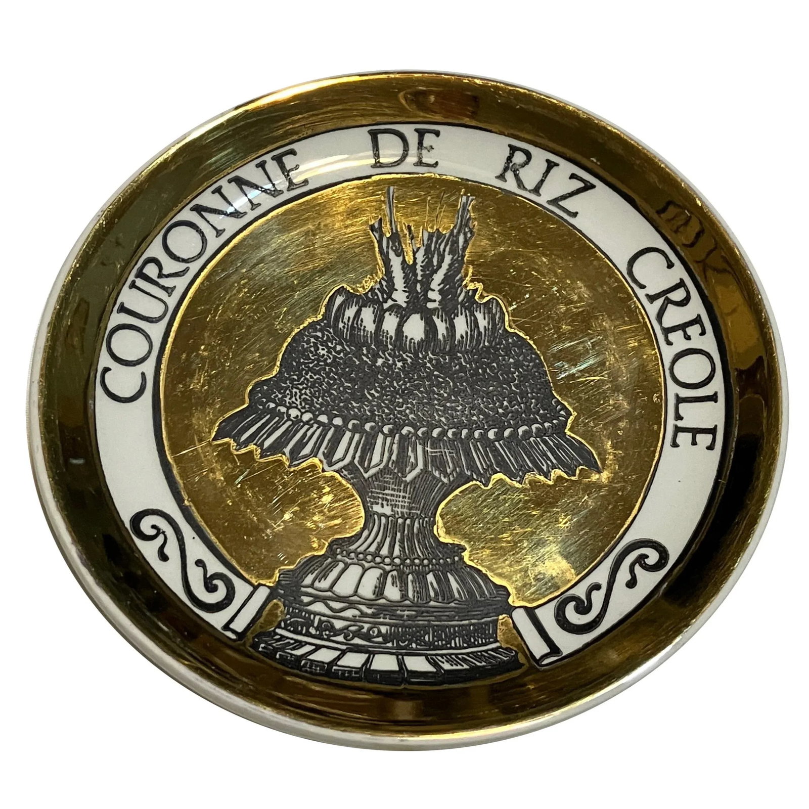 1950s Fornasetti "Dinner at Eight" Coasters - Opulent Gold - "Pranzo Alle Otto"- Set of 8 - 2