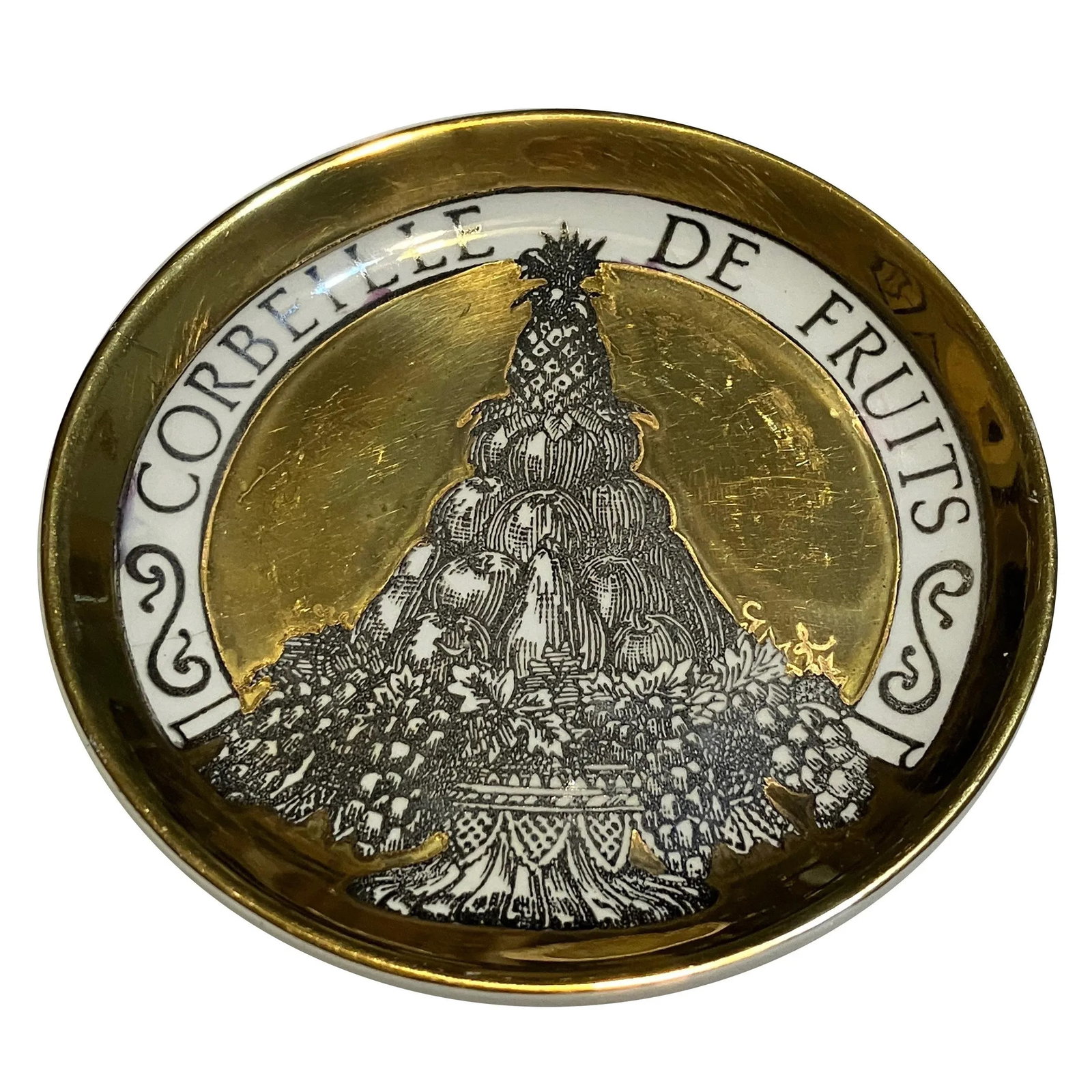 1950s Fornasetti "Dinner at Eight" Coasters - Opulent Gold - "Pranzo Alle Otto"- Set of 8 - 6