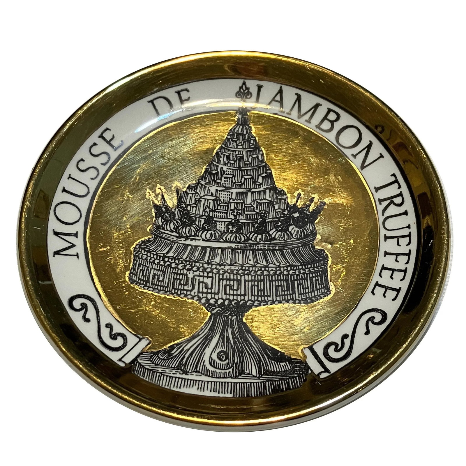 1950s Fornasetti "Dinner at Eight" Coasters - Opulent Gold - "Pranzo Alle Otto"- Set of 8 - 9