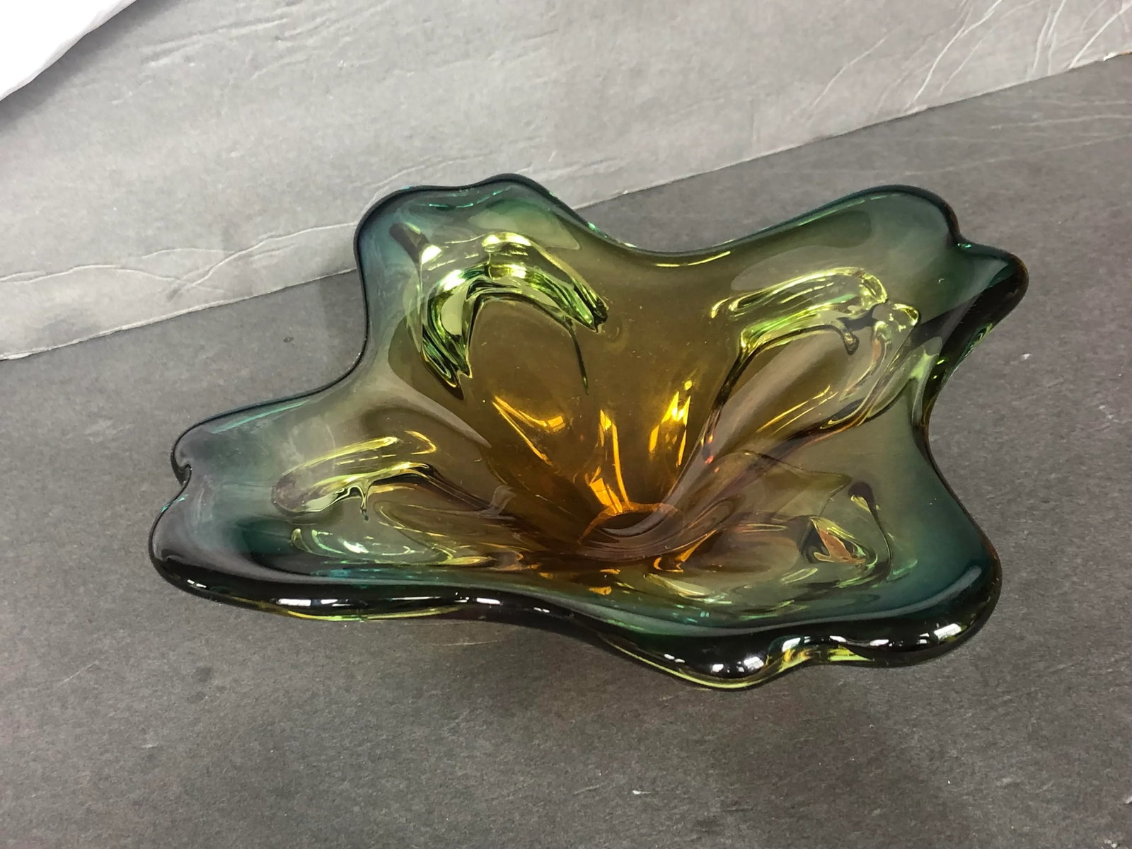 Mid Century Modern Free Form Art Glass Bowl - 11