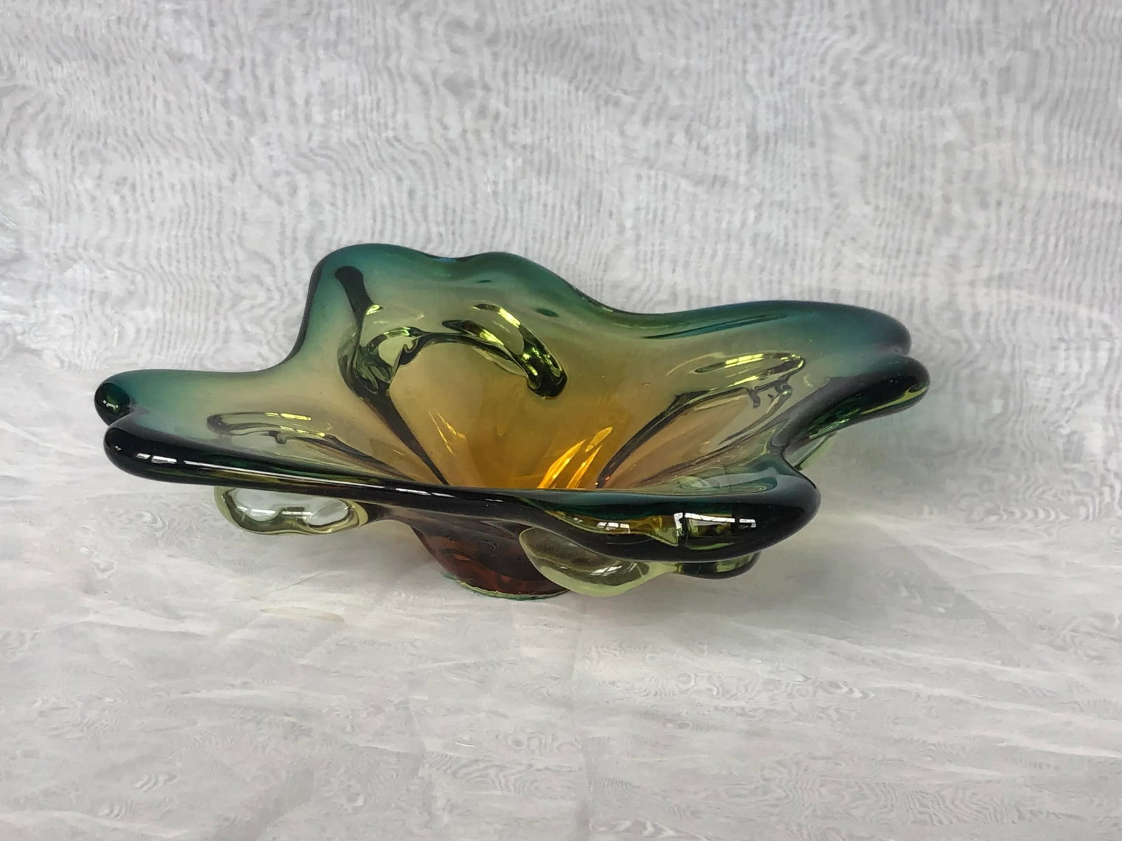 Mid Century Modern Free Form Art Glass Bowl - 3
