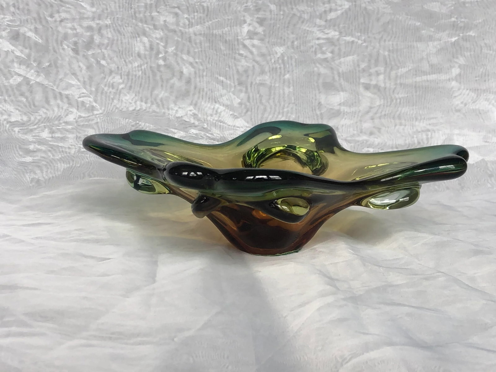 Mid Century Modern Free Form Art Glass Bowl - 6