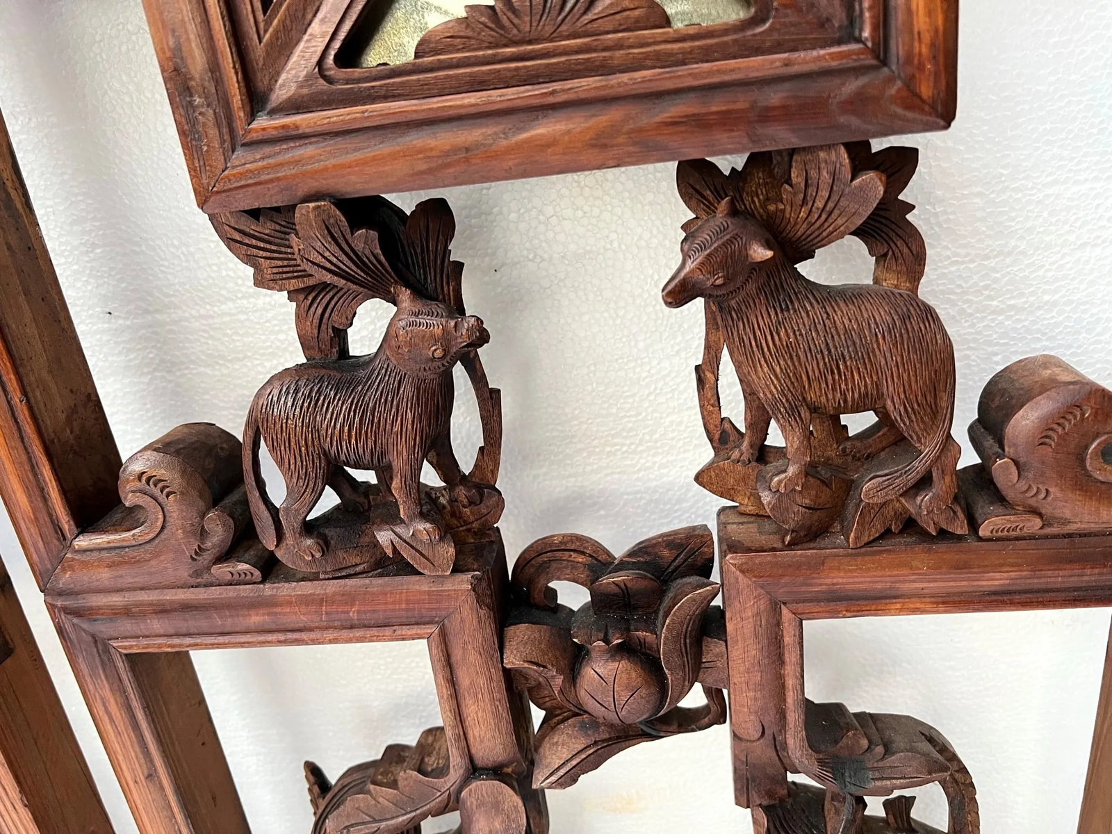 Antique Mid 19th Century Chinese Window Panels With Carvings of Birds and Flowers - a Pair - 8