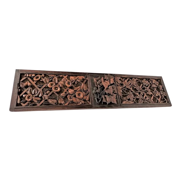 Late 19th Century Large Artistic Wood Carving of Floral Elements (1 of 11)