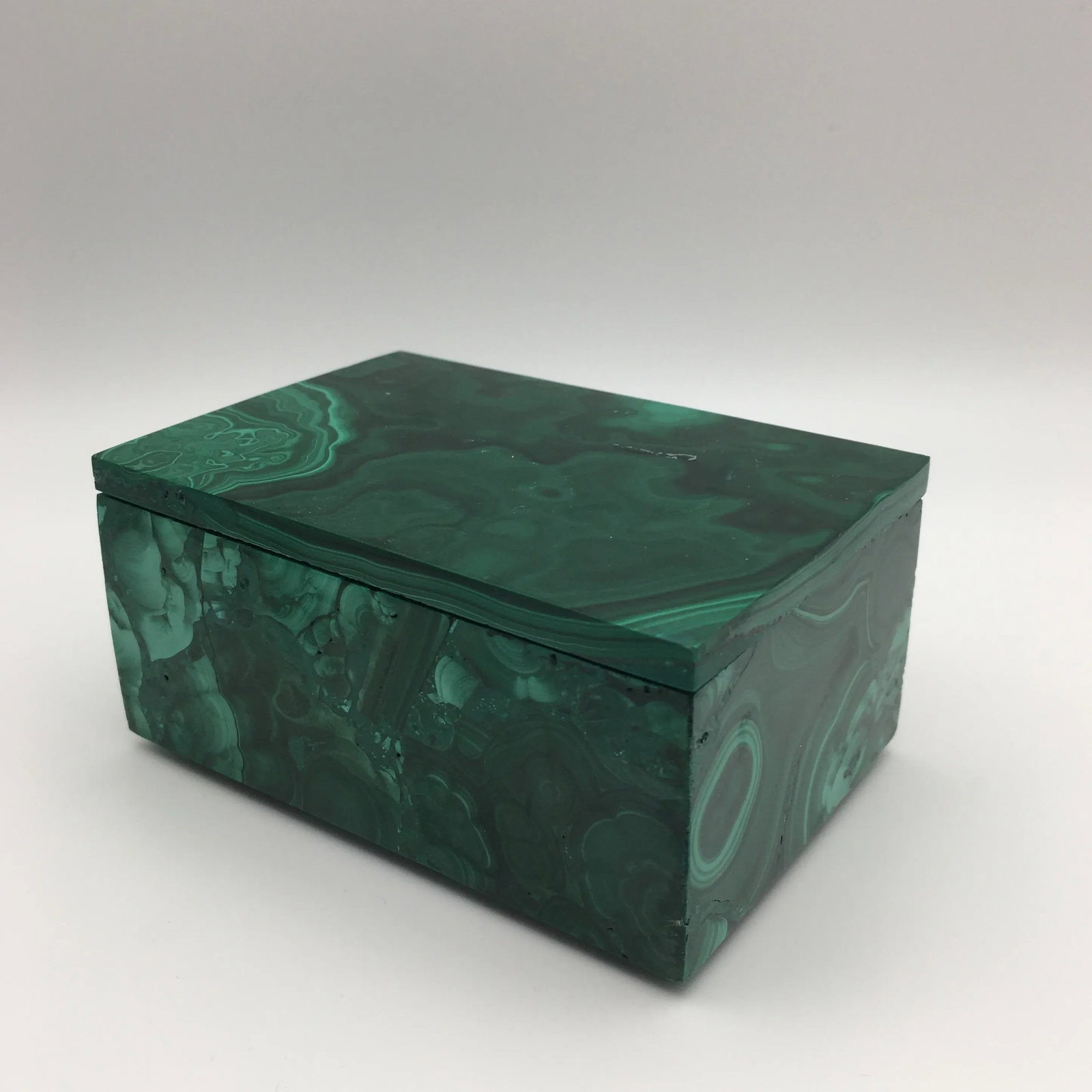 Malachite Accessory Box With Matching Removable Lid - 3
