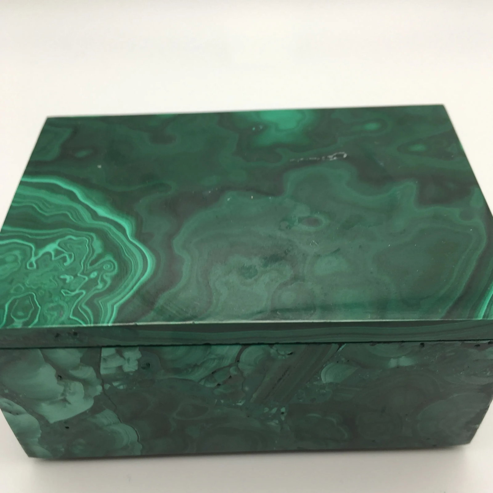 Malachite Accessory Box With Matching Removable Lid - 4