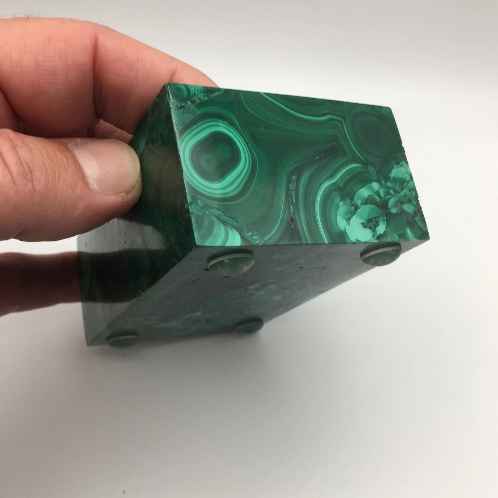 Malachite Accessory Box With Matching Removable Lid - 7