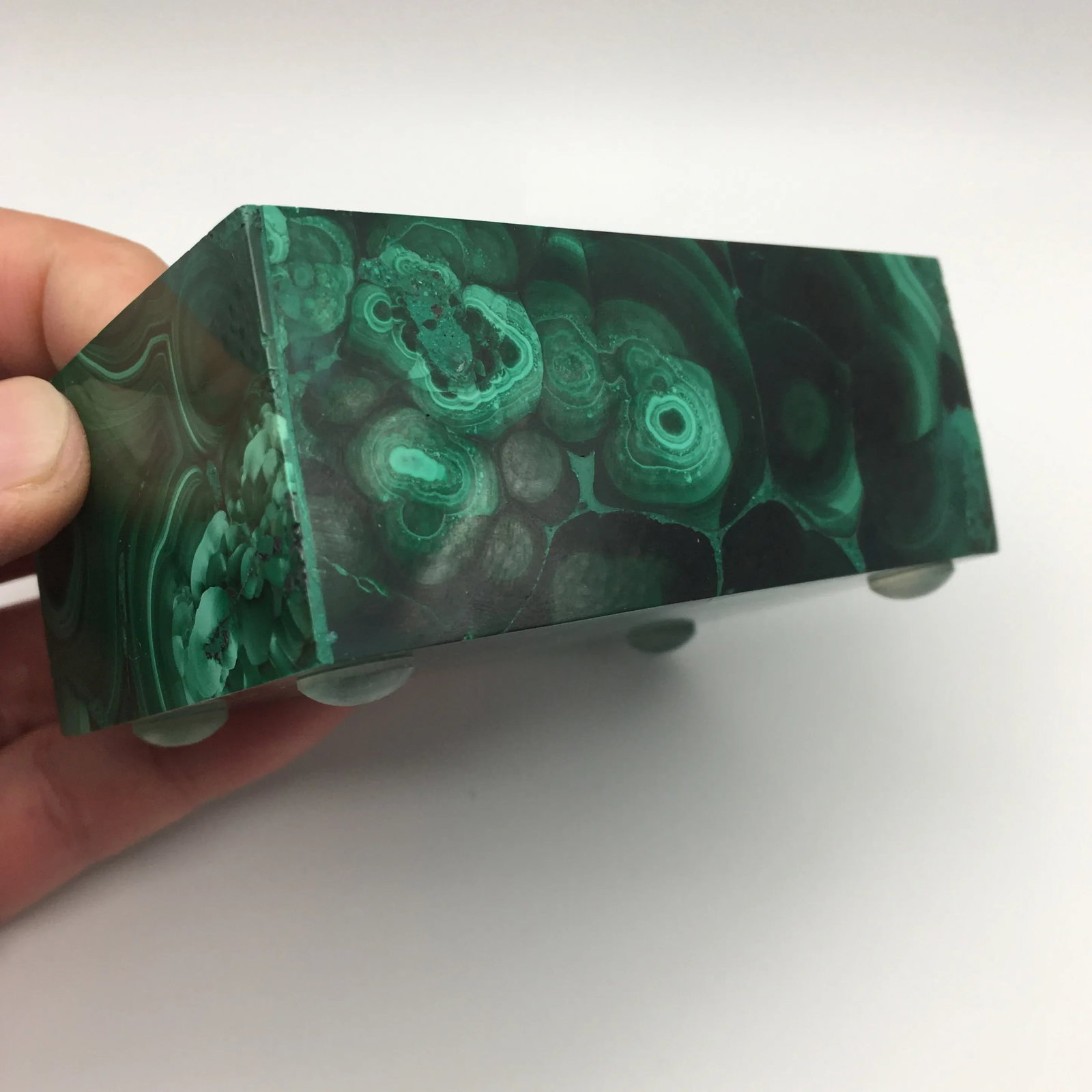 Malachite Accessory Box With Matching Removable Lid - 8